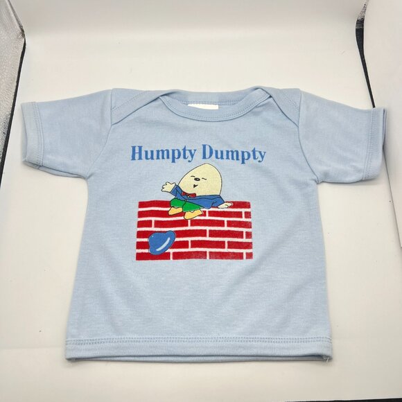 Humpty Dumpty Baby T Shirt Baby Blue by Mother Goose 9 to 18 months NEW - Picture 2 of 7